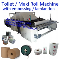 automatic Jumbo Toilet Roll Rewinding Machine with Embossing